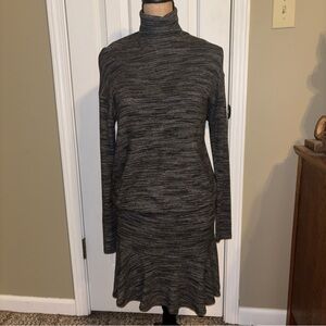 Bailey 44 Anthropologie Charcoal Long Sleeve Knit Greta turtleneck Dress